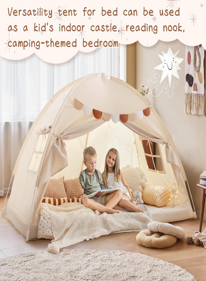 Sherilyn Twin Bed Toddler Canopy Bed Kids Tents Indoor Dream Playhouse Tent on Bed Bunk Privacy Space Blackout Sleeping Tents Portable Drafty Room Floor Bed Tents for Boys Girl Birthday, House Gift - Image 5